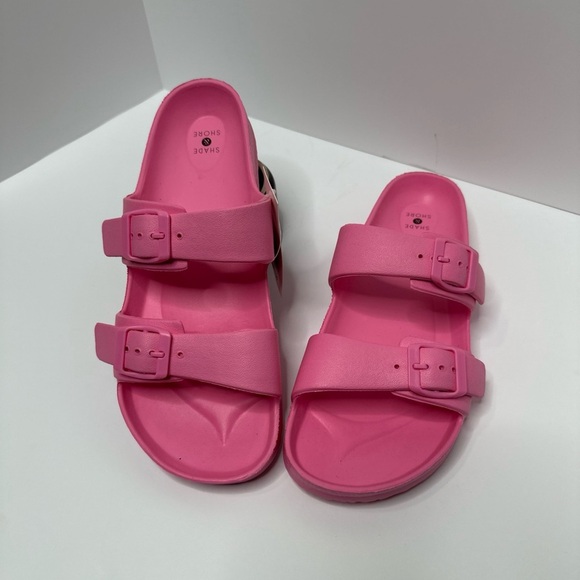 NWT Shade & Shore Pink  Neida EVA Two-Band Slide - Picture 1 of 5